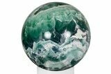 Polished Green & Purple Fluorite Sphere - Mexico #227218-1